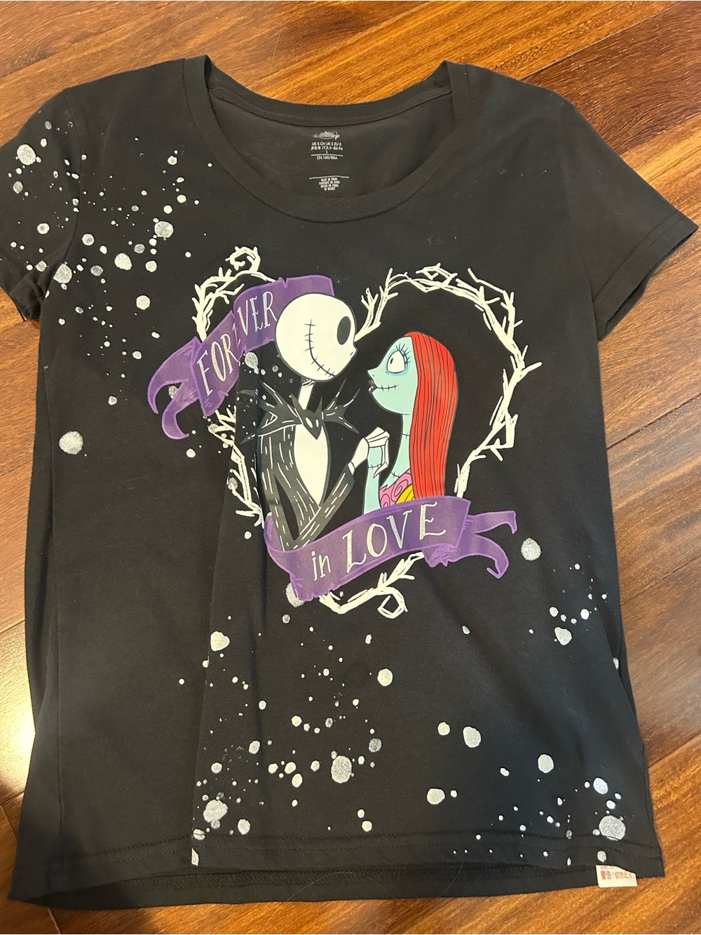 Disney The Nightmare Before Christmas "Forever In Love" Black T‑Shirt